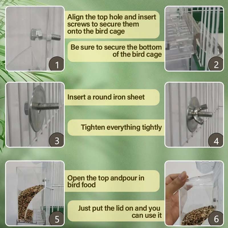 🐦Automatisch No-Spill Transparant Vogelvoederhuisje – Zie Vogels van Dichtbij | Zonder Morsen 🌿✨