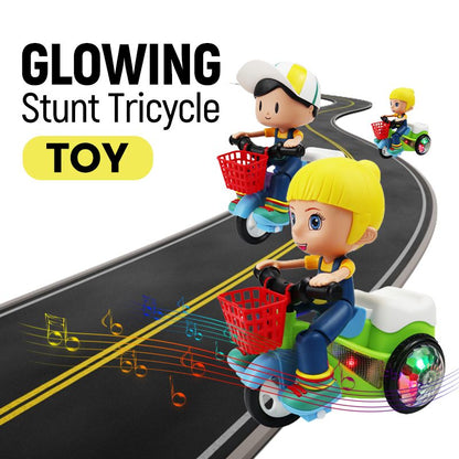 🚗 50% KORTING! ✨ Lichtgevend Stunt Driewieler Speelgoed voor Kinderen – Spannende Stuntfunctie, Lichteffect, Duurzaam