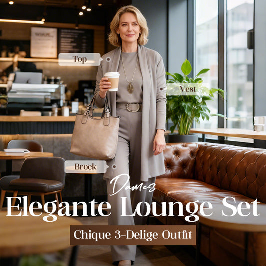 ⏳Tijdelijke aanbieding⏰Elegante 3-delige set inclusief lange cardigan, top en broek💞