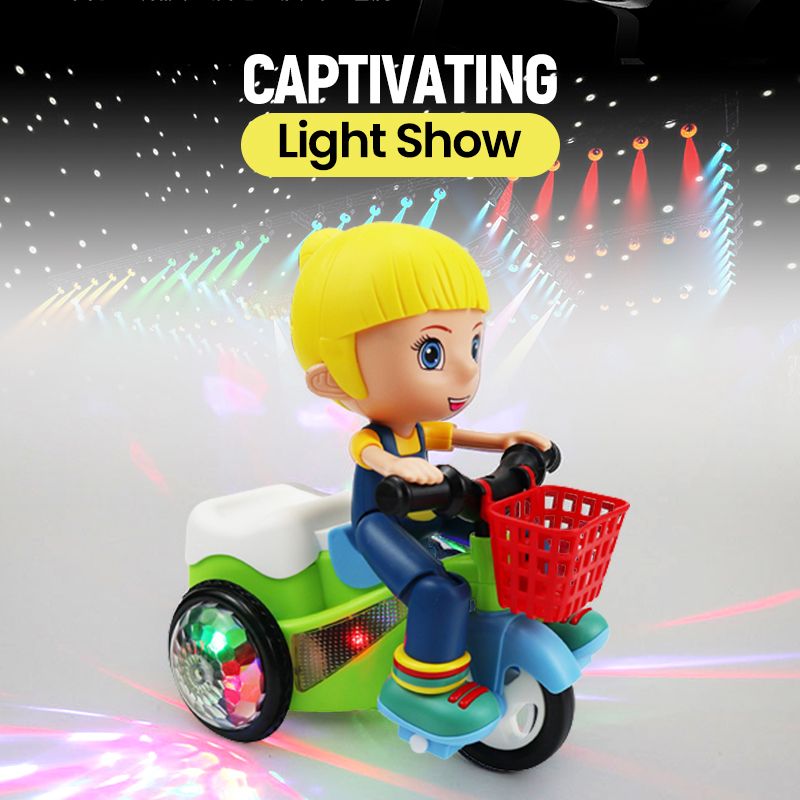 🚗 50% KORTING! ✨ Lichtgevend Stunt Driewieler Speelgoed voor Kinderen – Spannende Stuntfunctie, Lichteffect, Duurzaam