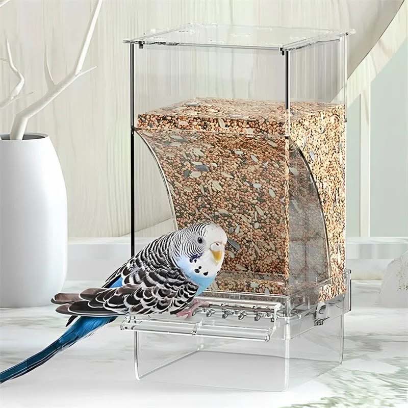 🐦Automatisch No-Spill Transparant Vogelvoederhuisje – Zie Vogels van Dichtbij | Zonder Morsen 🌿✨