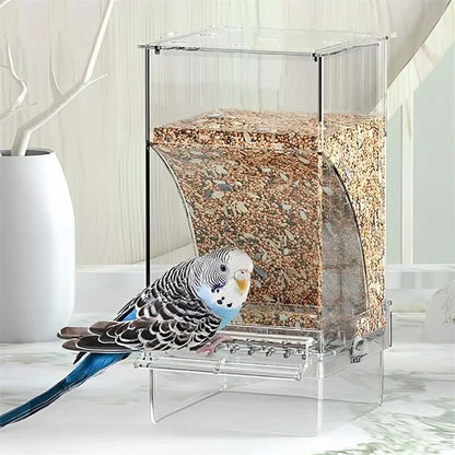 🐦Automatisch No-Spill Transparant Vogelvoederhuisje – Zie Vogels van Dichtbij | Zonder Morsen 🌿✨