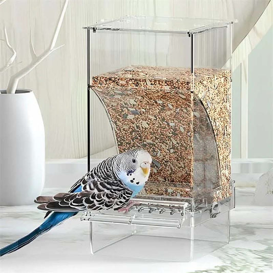 🐦Automatisch No-Spill Transparant Vogelvoederhuisje – Zie Vogels van Dichtbij | Zonder Morsen 🌿✨