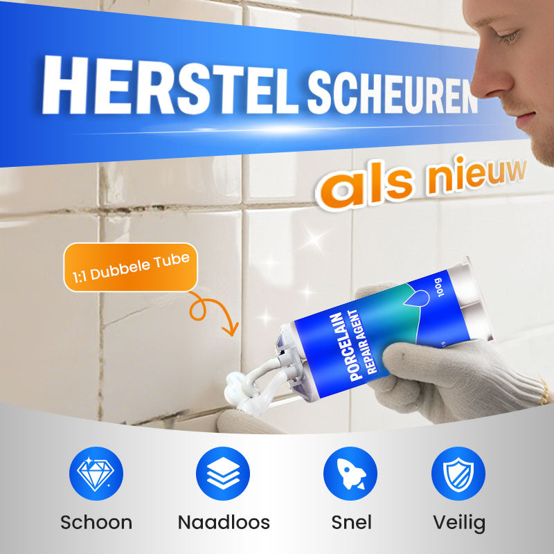 🔥Kit voor reparatie van scheuren in keramische tegels