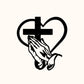 ✝️Décoration Murale Chrétienne Cœur-Croix - Alliage Métallique Élégant, Symbole de Foi et d'Amour - Installation Facile, Idée Cadeau Significative