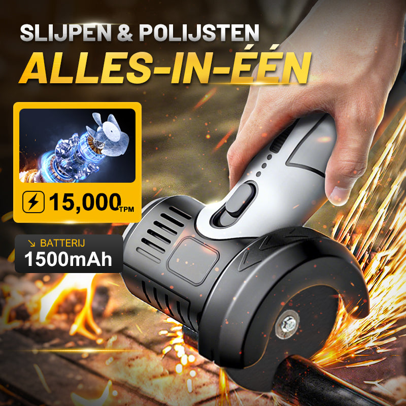 🧰12V Mini Haakse Slijper met Doorslijpschijf