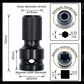 📢📢50% KORTING⏰1/4" Hex Shank Dopsleuteladapter – 1/2" naar 1/4", Snelontgrendeling⚙️