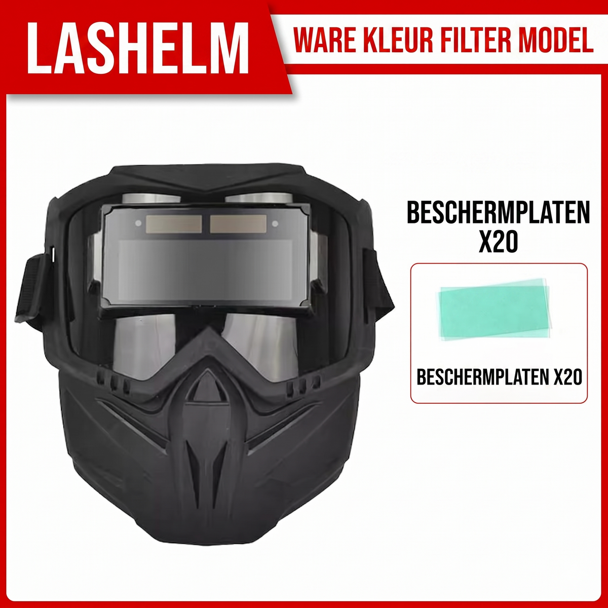 🌞50% Korting!🛡️Revolutionair 2-in-1 Automatisch Verduisterend Lasmasker - Afneembare Lasbril met True Color - Tactisch & Veilig Design - Voor Precisie Lassen