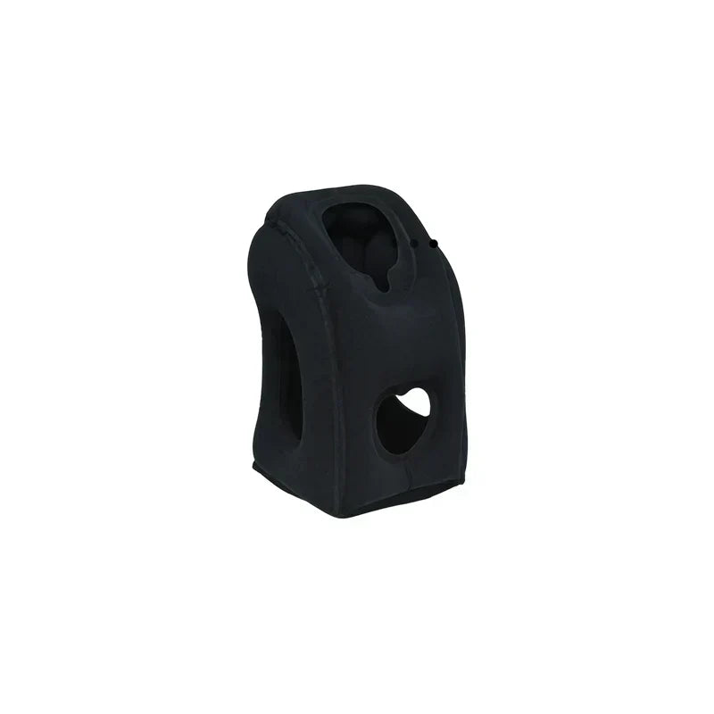 ✈️ TIJDELIJK 50% KORTING! ✨ Opblaasbaar ergonomisch uitgehold reis kussen – PVC-flock, snel op te blazen, met opbergtas
