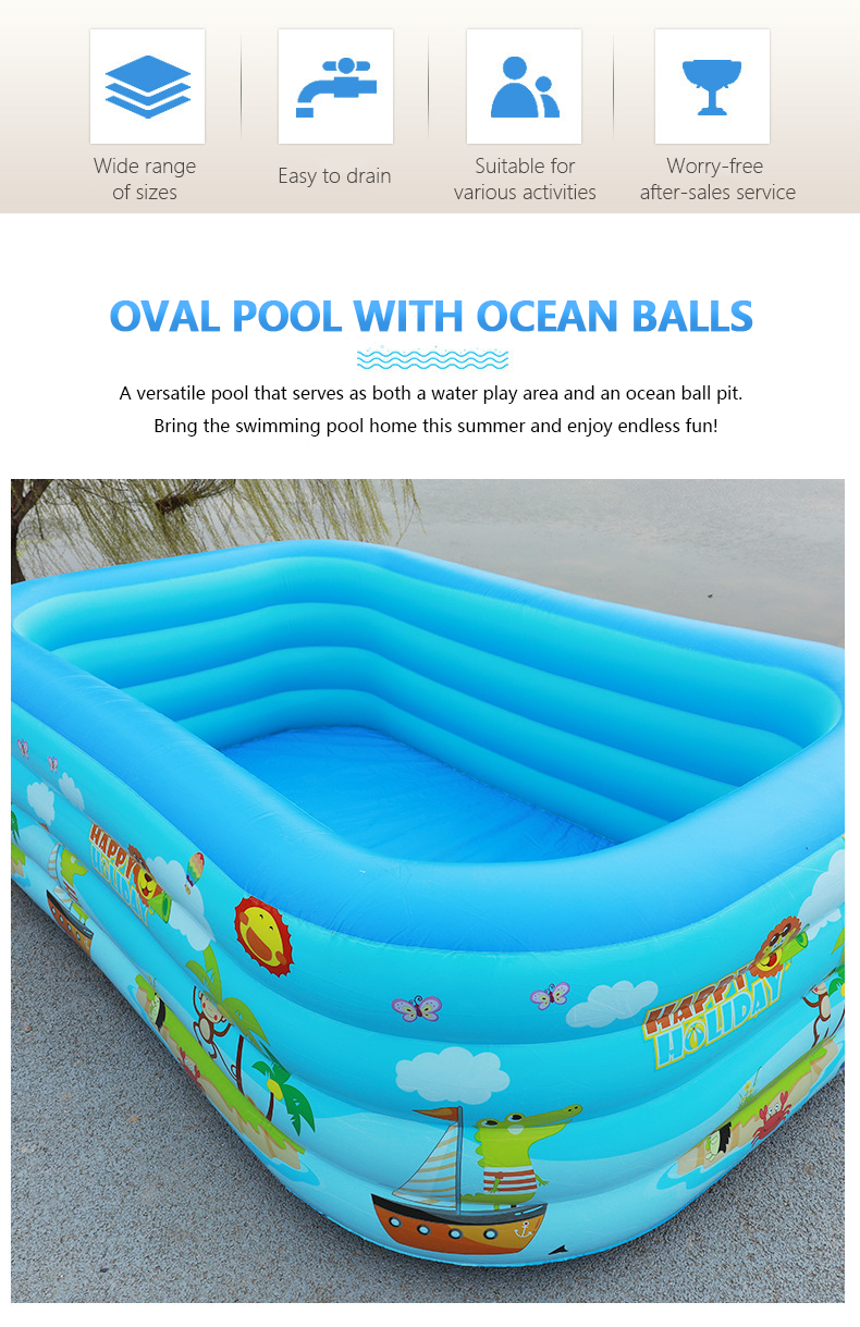 📢📢50% KORTING⏰Opblaasbaar zwembad voor kinderen – Stevig PVC & eenvoudige installatie – Perfect voor achtertuin plezier op warme dagen – veilig en kleurrijk voor kinderen🌞✨
