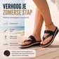 Platform teenslippers met geweven bandje voor dames