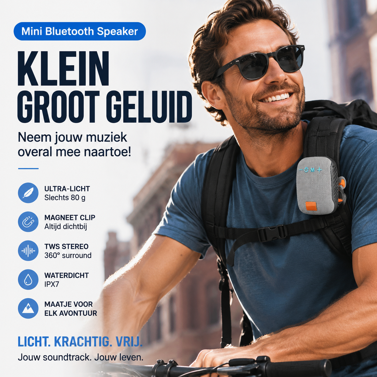 🔊💦 50K+ VERKOCHT! IPX5 Waterdichte fiets bluetooth luidspreker, handsfree bellen & TWS stereo