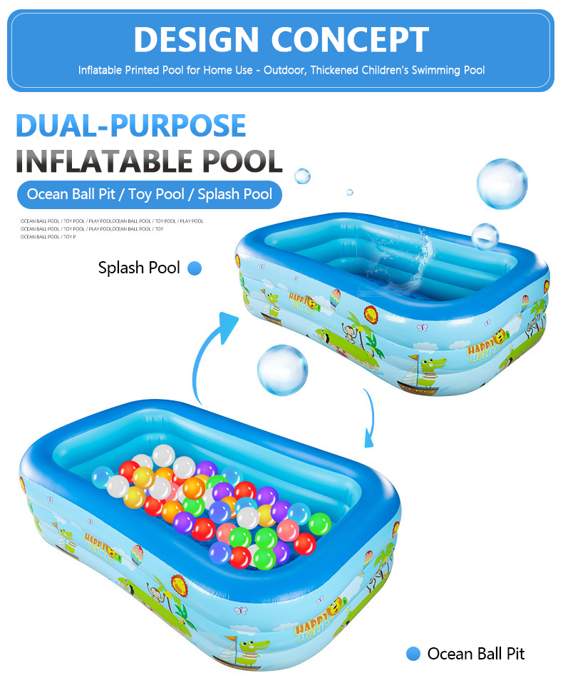 📢📢50% KORTING⏰Opblaasbaar zwembad voor kinderen – Stevig PVC & eenvoudige installatie – Perfect voor achtertuin plezier op warme dagen – veilig en kleurrijk voor kinderen🌞✨