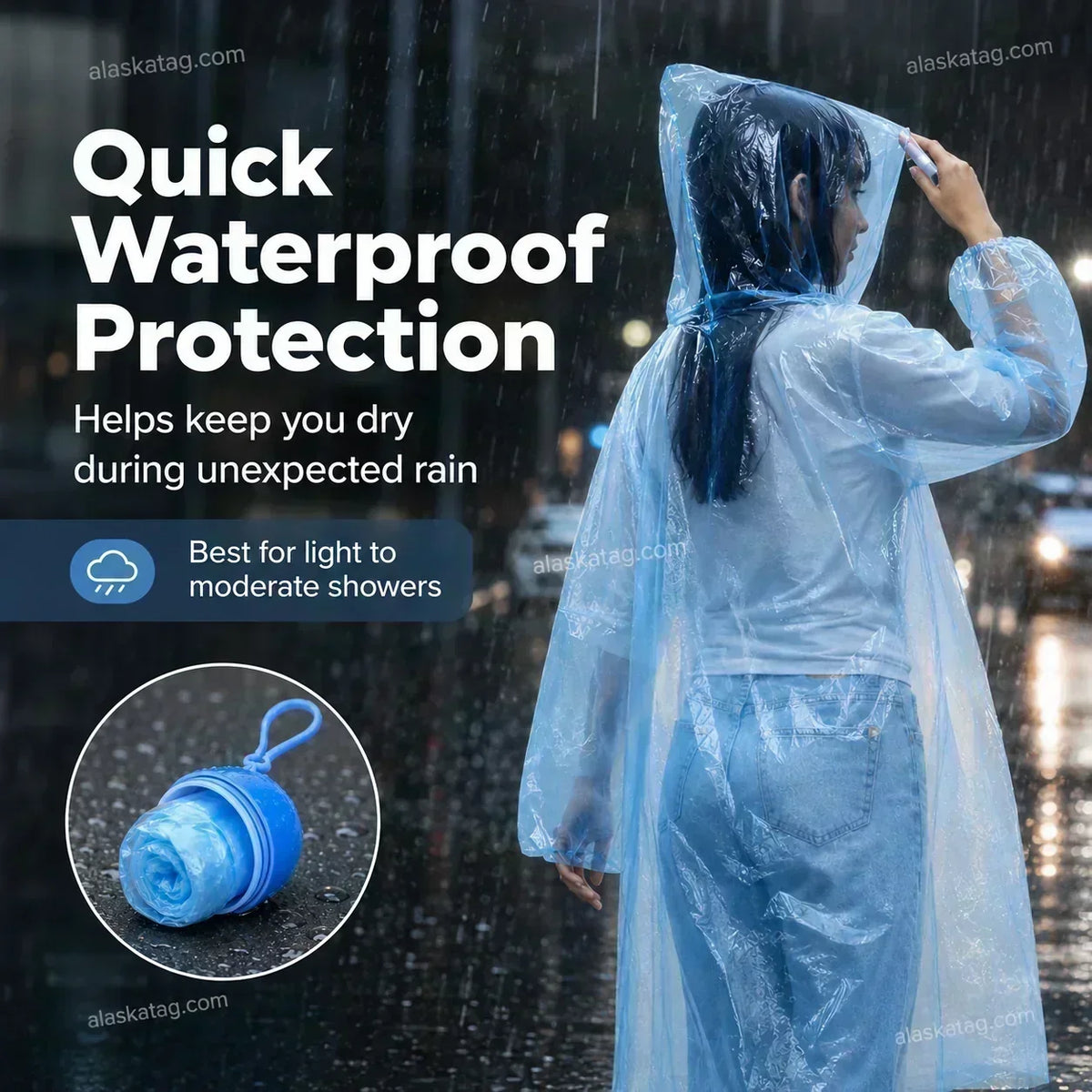 ☔ 1+2 GRATIS! Wegwerp regenjas – compact, opvouwbaar & licht. Past in elke tas – ideaal voor de natte Nederlandse zomer! 🌧️🎒