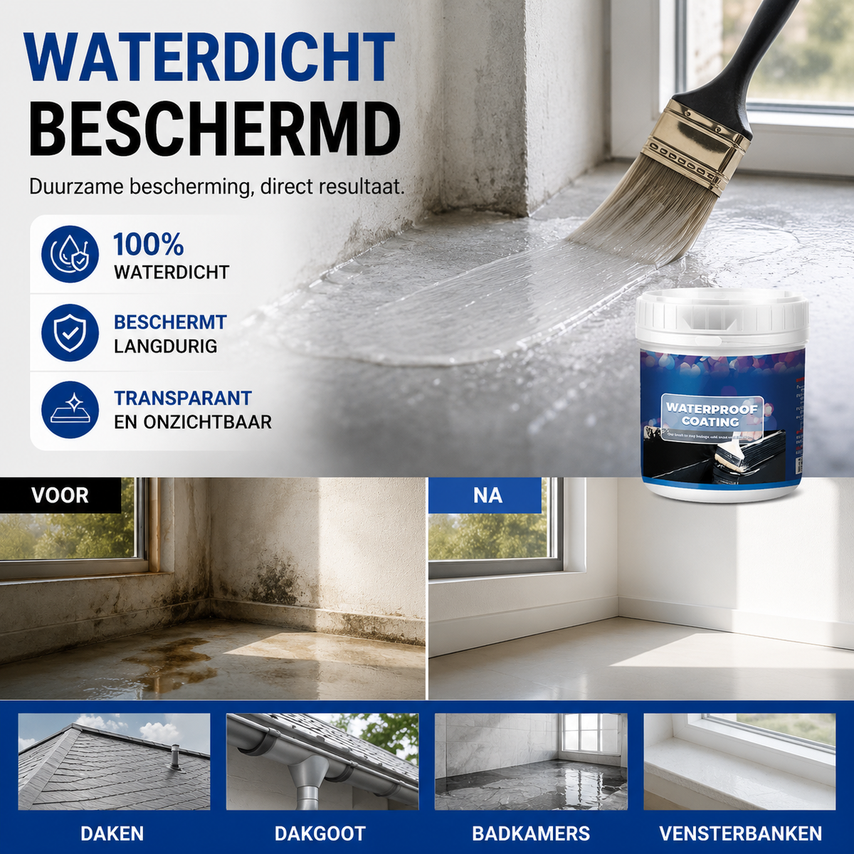 💧🏡 Waterbestendige multifunctionele polyurethaancoating