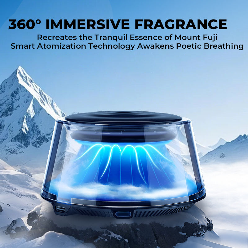 🌋☁️2025 Cloud Mist Auto Diffuser - Automatisch Aan/Uit met 30 dagen USB-C batterij & 1 navulling = 1 jaar frisheid