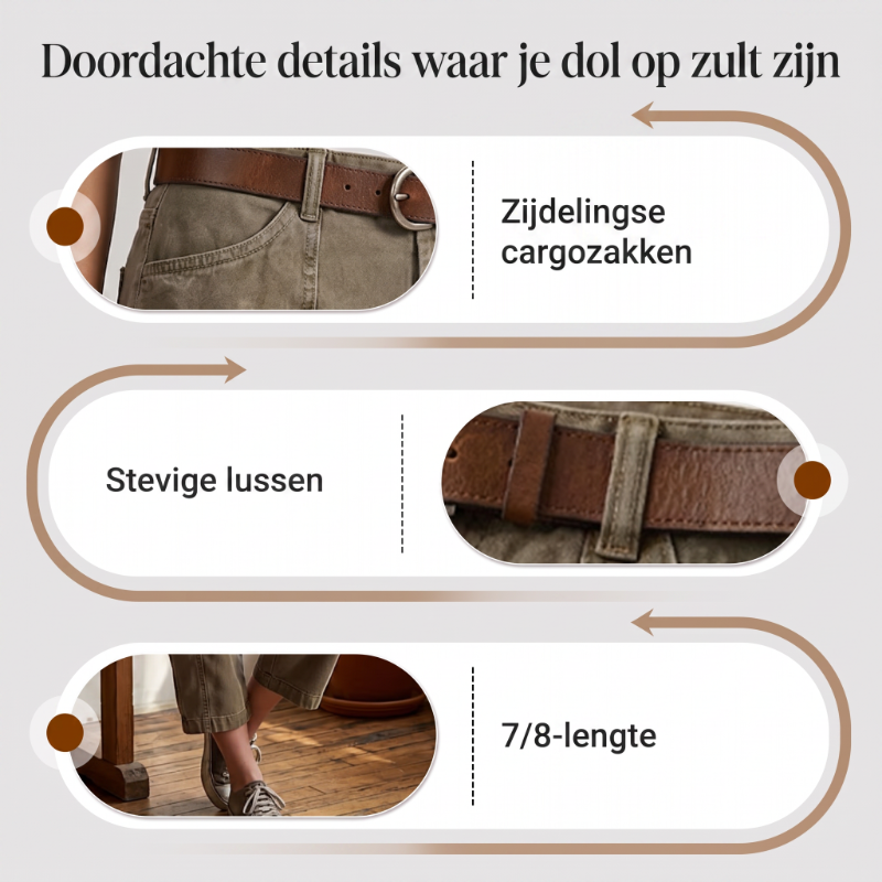 Casual Cargo Capribroek met Losse Pasvorm