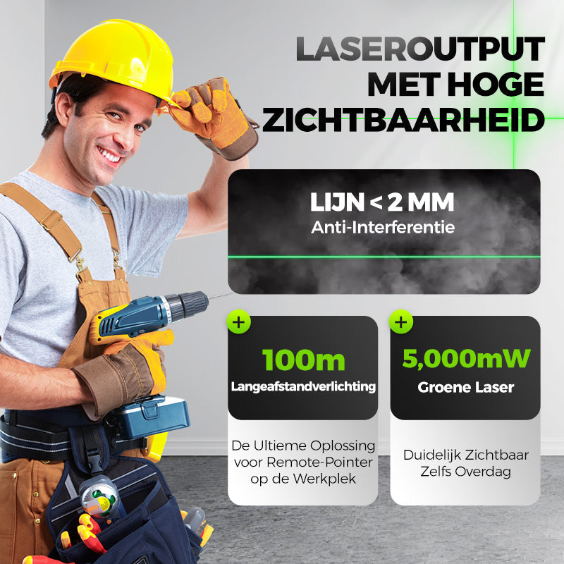 🔥Uitverkoop 50% korting🔥 Industriële Laserpointer 1000M Bereik Oplaadbaar & Krachtig🔦