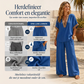 Dames V-hals Top en Wijde Pijp Broek Set