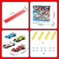 🎁Vroege kerstuitverkoop met 49% KORTING🎅🧩 DIY racebaan van aluminiumlegering met zuignappen - Verstelbare lay-out voor creatief spelen, ontwikkelt motorische vaardigheden en logica 🚗📦