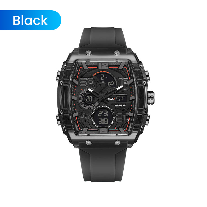 ⌚️Multifunctioneel digitaal sporthorloge – LED-achtergrondverlichting, stopwatch met een nauwkeurigheid van 1/100ste van een seconde en schokbestendige, waterdichte behuizing voor een nauwkeurige registratie van je prestaties ✨🏃‍♂️