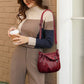 Geplooide PU Leren Schoudertas - Premium Casual Design met Zilver Hardware