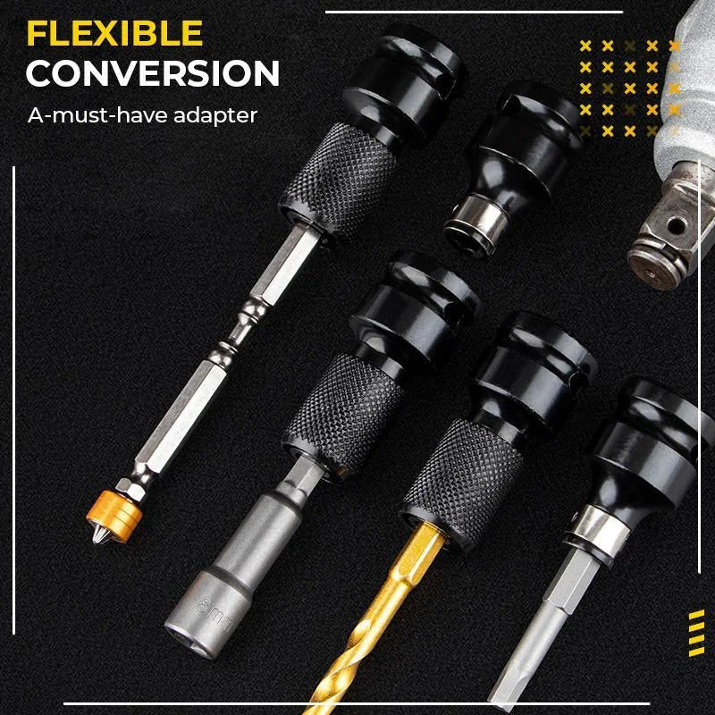 📢📢50% KORTING⏰1/4" Hex Shank Dopsleuteladapter – 1/2" naar 1/4", Snelontgrendeling⚙️