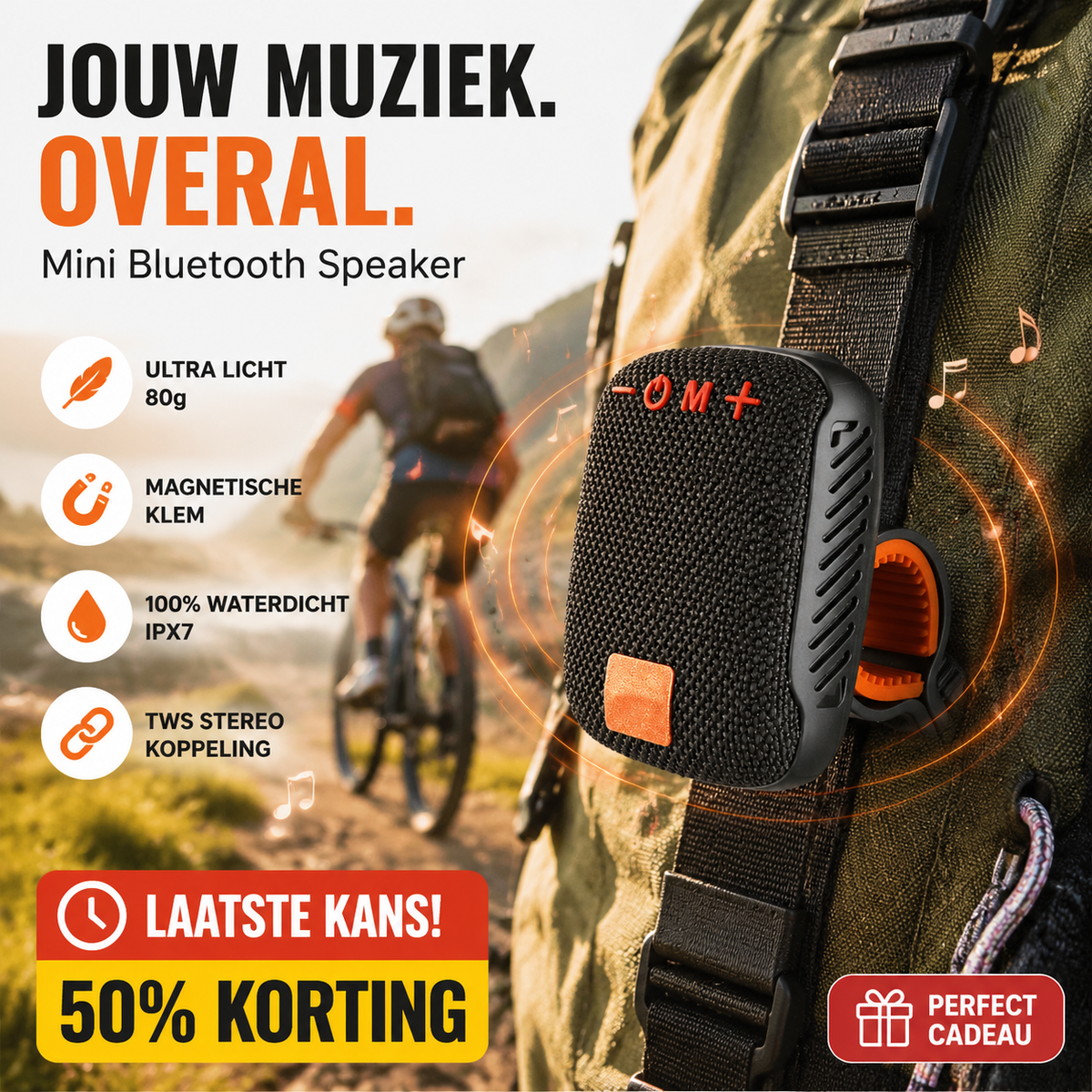 🔊💦 50K+ VERKOCHT! IPX5 Waterdichte fiets bluetooth luidspreker, handsfree bellen & TWS stereo
