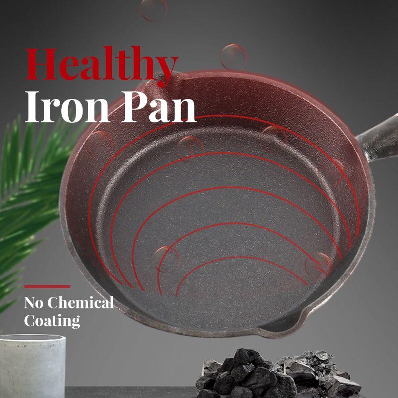 📢📢50% KORTING & Op Voorraad⏰ 🍳 Mini Antiaanbak Ijzeren Pan 3,9"/10 cm – Gezond Gietijzer, Gelijkmatige Warmtegeleiding & Houten Handvat ✨