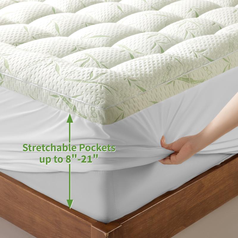 🔥Koud slapen op een dunne matras is op te lossen zonder nieuwe matras – Dikke Gewatteerde Matrasbeschermer | 3 Kleuren | 5 Maten (90–200 cm) 🛏️❄️