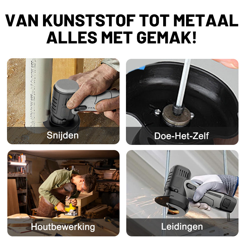 🧰12V Mini Haakse Slijper met Doorslijpschijf