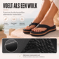 Platform teenslippers met geweven bandje voor dames