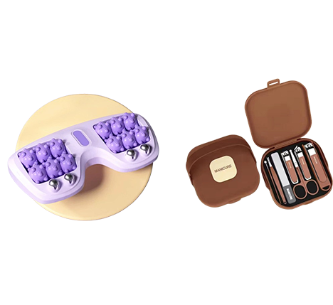 💜Draagbare dubbele voet massagerol💜