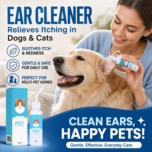 🐱50% KORTING👂Alsof je een fluisterende dierenarts in een flesje hebt die jeuk en stank uit de oren van je huisdier tovert! Zachte siliconen tip, natuurlijke plantenextracten, en veilig voor kat én hond – geen gekrab meer, geen irritatie.