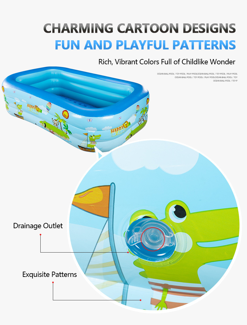 📢📢50% KORTING⏰Opblaasbaar zwembad voor kinderen – Stevig PVC & eenvoudige installatie – Perfect voor achtertuin plezier op warme dagen – veilig en kleurrijk voor kinderen🌞✨
