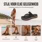 Platform teenslippers met geweven bandje voor dames