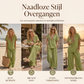 Dames V-hals Top en Wijde Pijp Broek Set