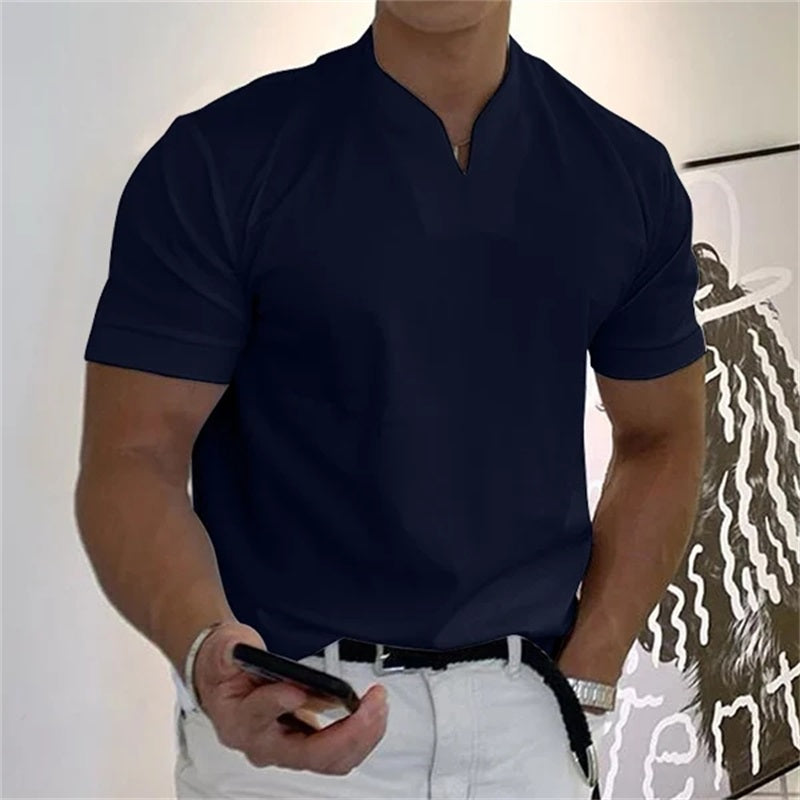 ⏰ Nu slechts 50% korting! 💎 Heren Gentlemans Zakelijke Korte Mouwen Fitness T-shirt