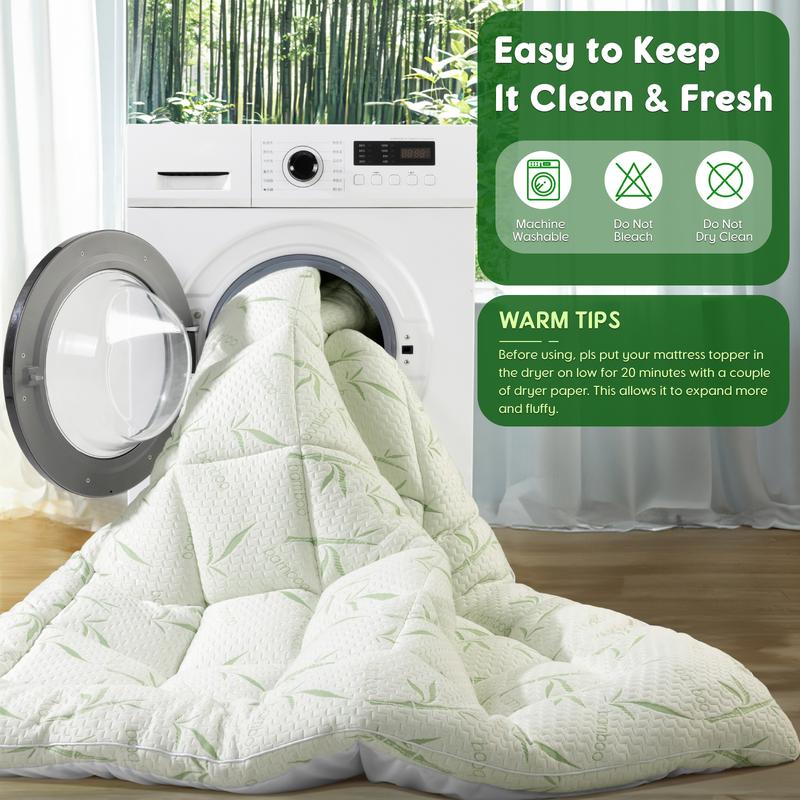 🔥Koud slapen op een dunne matras is op te lossen zonder nieuwe matras – Dikke Gewatteerde Matrasbeschermer | 3 Kleuren | 5 Maten (90–200 cm) 🛏️❄️