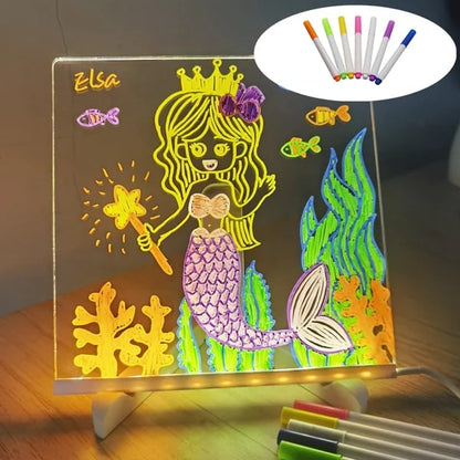 🎄Kerst hete verkopende🎨geleid notitiebord🎁Koop 1 Krijg 7 kleuren pennen gratis