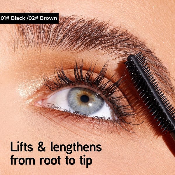 🔥 1 + 1 gratis | Populaire mascara voor krullende en volle wimpers🛒 |Waterbestendig 🚿