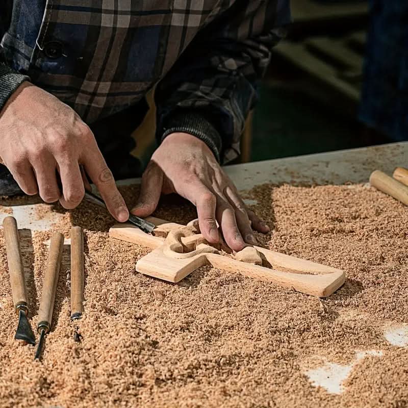 ❤️ Een betekenisvol kerstcadeau – Houten kruis met verstrengelde harten