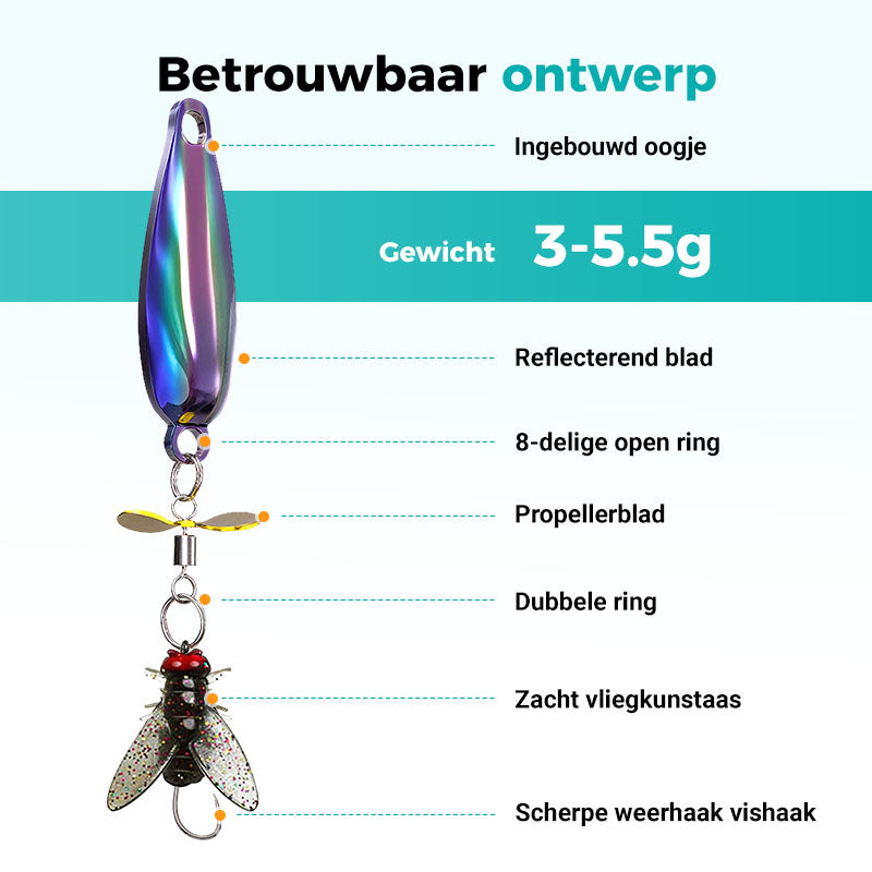 🎣🔥50% KORTING!!✨🎁Metalen propeller kunstaas voor het vangen van vis✨