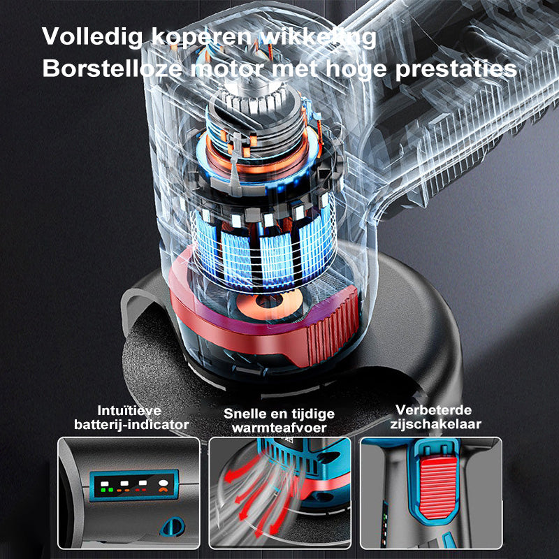 ⏳Tijdelijk 50% korting⏰Mini-haakse slijper zonder koolborstels🧰