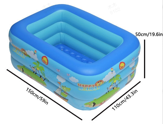 📢📢50% KORTING⏰Opblaasbaar zwembad voor kinderen – Stevig PVC & eenvoudige installatie – Perfect voor achtertuin plezier op warme dagen – veilig en kleurrijk voor kinderen🌞✨