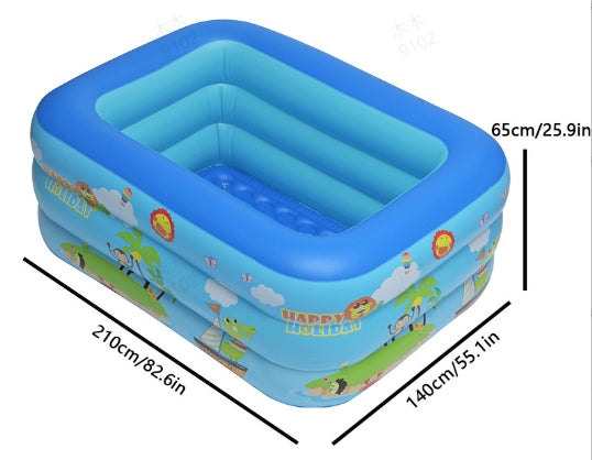 📢📢50% KORTING⏰Opblaasbaar zwembad voor kinderen – Stevig PVC & eenvoudige installatie – Perfect voor achtertuin plezier op warme dagen – veilig en kleurrijk voor kinderen🌞✨