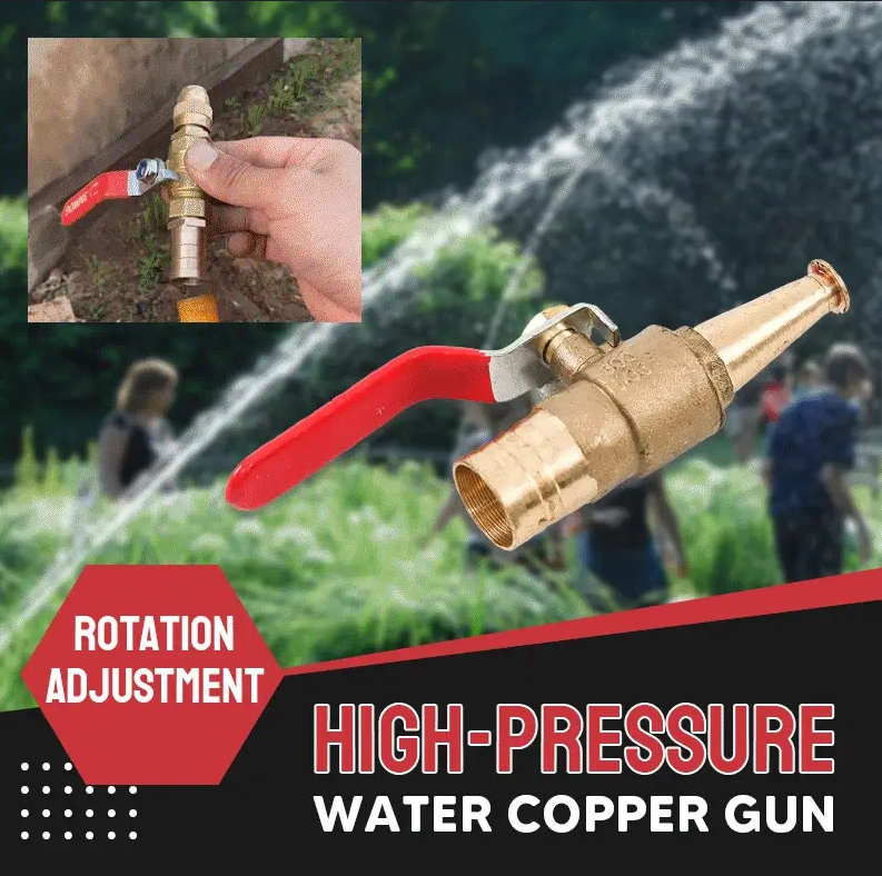 💧 50% KORTING NU! 🔫 Hogedruk koperen waterpistool – Multifunctioneel spuitstuk, verdikte afsluiter & lekvrij 💪