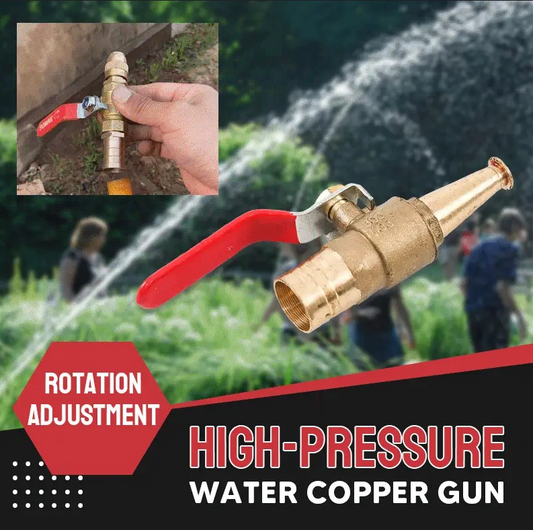 💧 50% KORTING NU! 🔫 Hogedruk koperen waterpistool – Multifunctioneel spuitstuk, verdikte afsluiter & lekvrij 💪