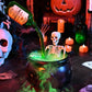 Halloweendecoratie binnen - heksenketel met magische zwevende fles & mistmaker