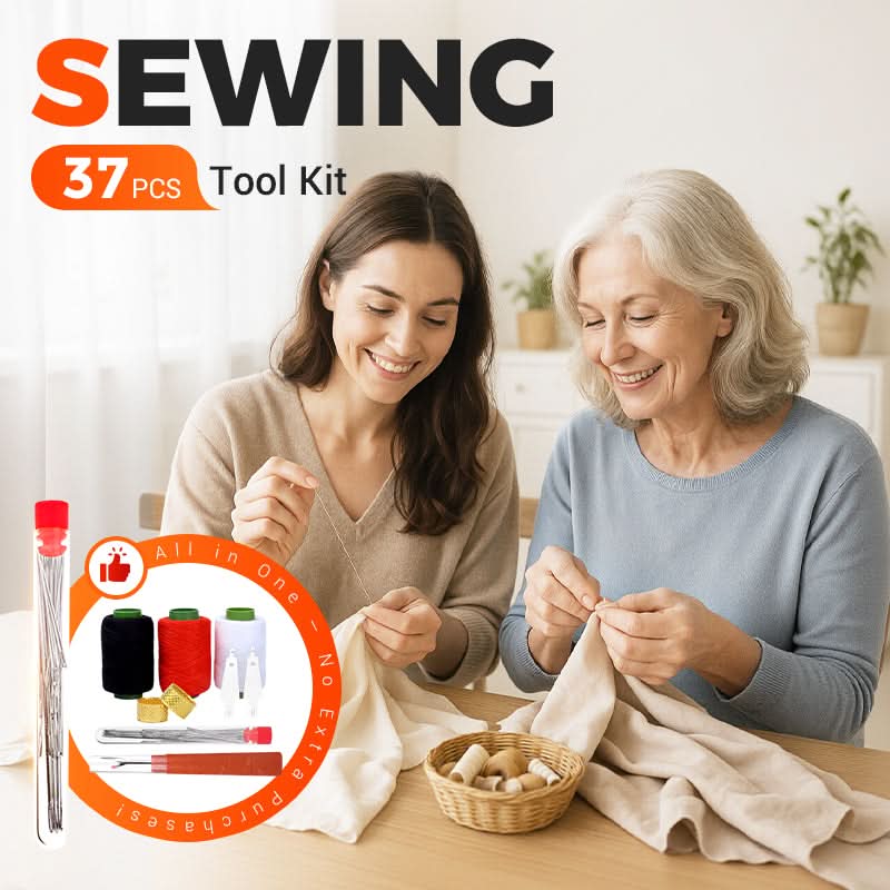 🧵 Perfect cadeau voor creatievelingen - 37-delige naaidoos - Voor het renoveren en maken van kleding
